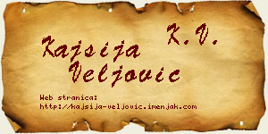 Kajsija Veljović vizit kartica